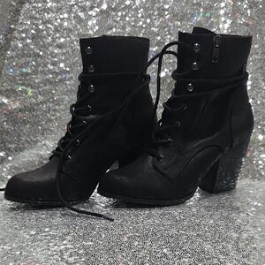 Mojo Moxy Black Lace Up Boots